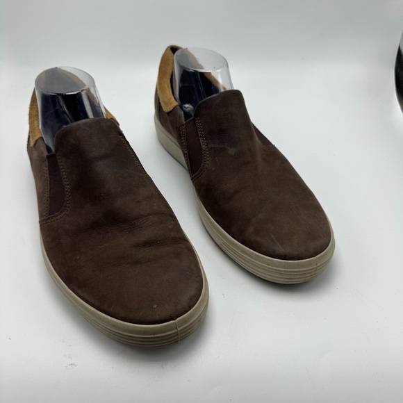 Ecco Soft 7 Slip On Loafer Mens Size 43 US 9/9.5 Brown Leather Comfort - Picture 2 of 10